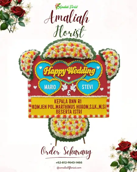 Papan Bunga Pernikahan Krandon